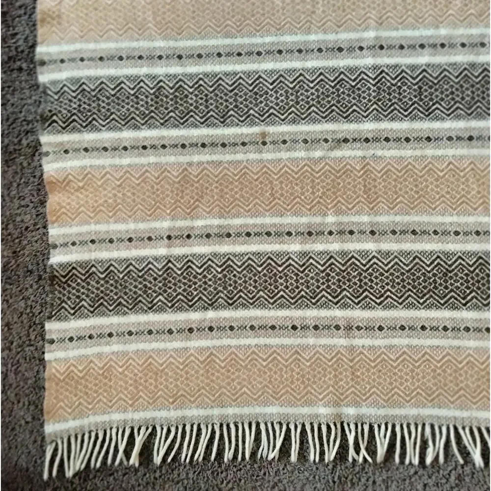 Vintage Faribo Wool Throw Blanket 42x43